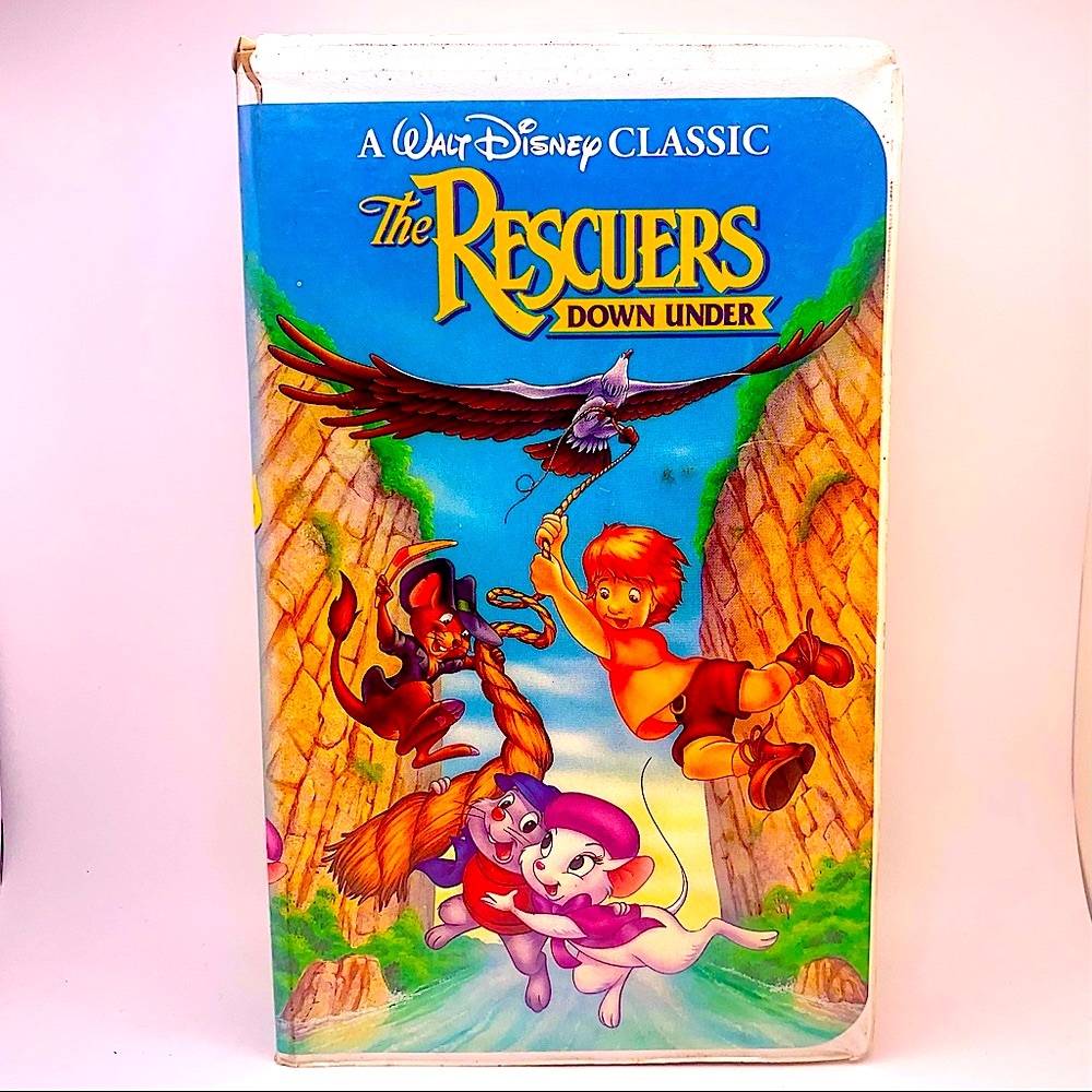 RARE Black Diamond Classic Walt Disney's The RESCUERS DOWN UNDER - VHS 1142 - Picture 1 of 7